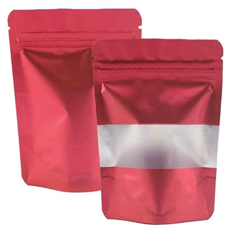 Deera 180x260mm Polyester Red Ziplock Standee Pouch (Pack of 25)