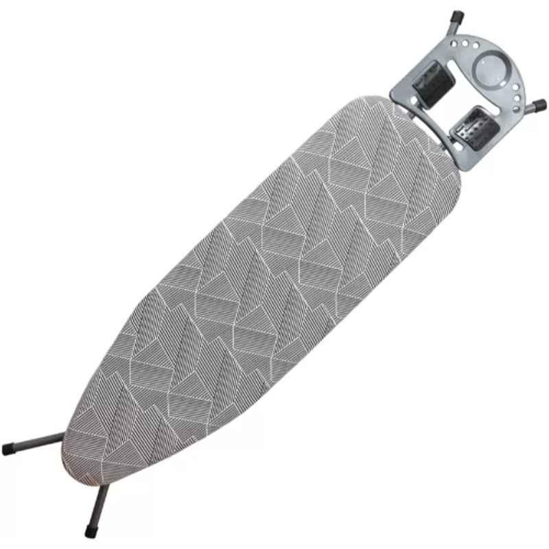 Alnico 122x38cm Steel & Cotton Black Large Ironing Board with Adjustable Height