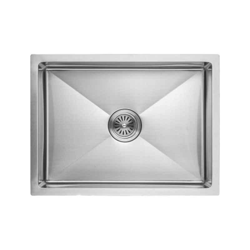 Neelkanth Handmade 610x460mm Stainless Steel Single Bowl Matt Kitchen Sink, NKR-HM10-SB03