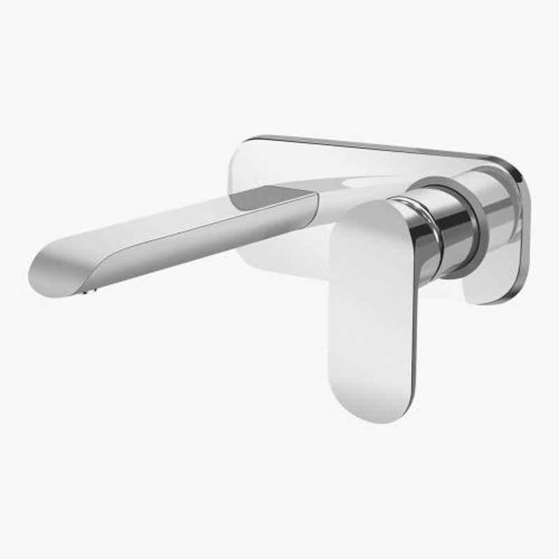 Kerovit Matrix Silver Chrome Finish Single Lever Concealed Wall Mounted Basin Mixer Trims, KB811023