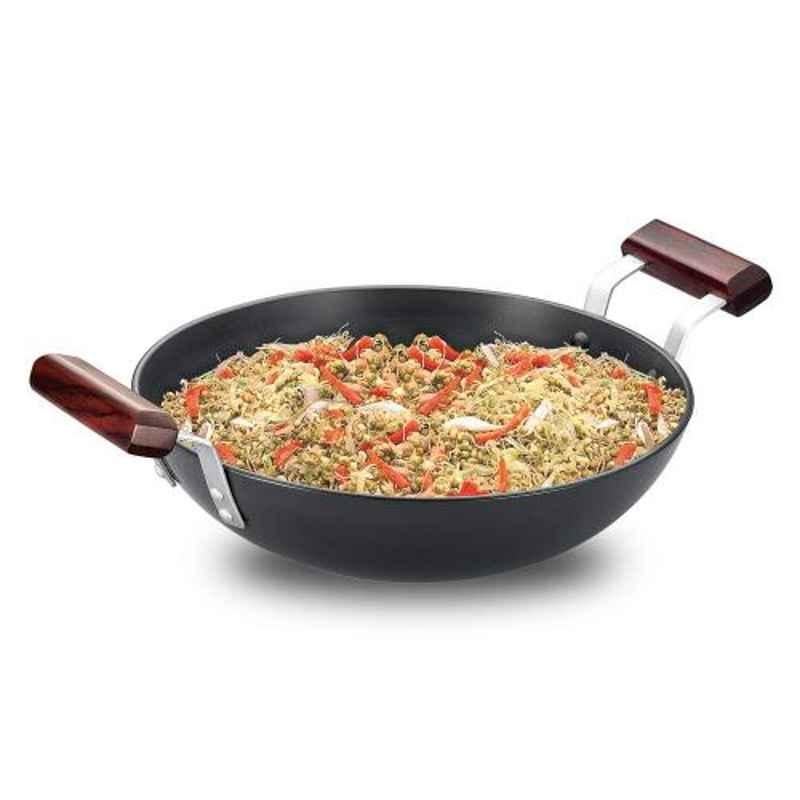 Hawkins Futura 26cm 2.7L Aluminium Black Hard Anodised Deep-Fry Pan without Lid, HK-KW-L73