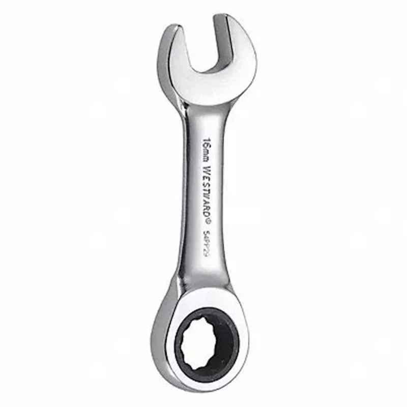 Westward 4-3/4 inch Alloy Steel Chrome Ratchet Wrench, 54PP29