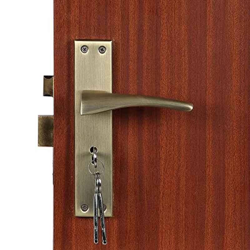 Voltizi 70mm â€ŽZinc â€ŽAntique Finish Mortise Door Long Keyed Lock Set for Main Door Long Keyed, CRZ023