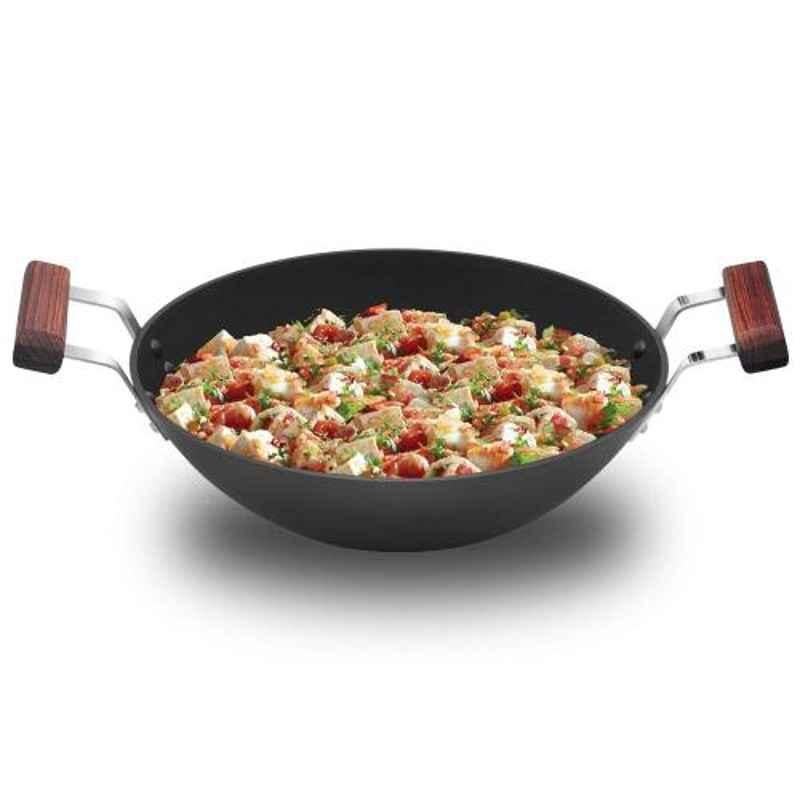 Hawkins Futura 2.5L Aluminium Black Hard Anodised Deep Fry Pan, HK-KA-QF25