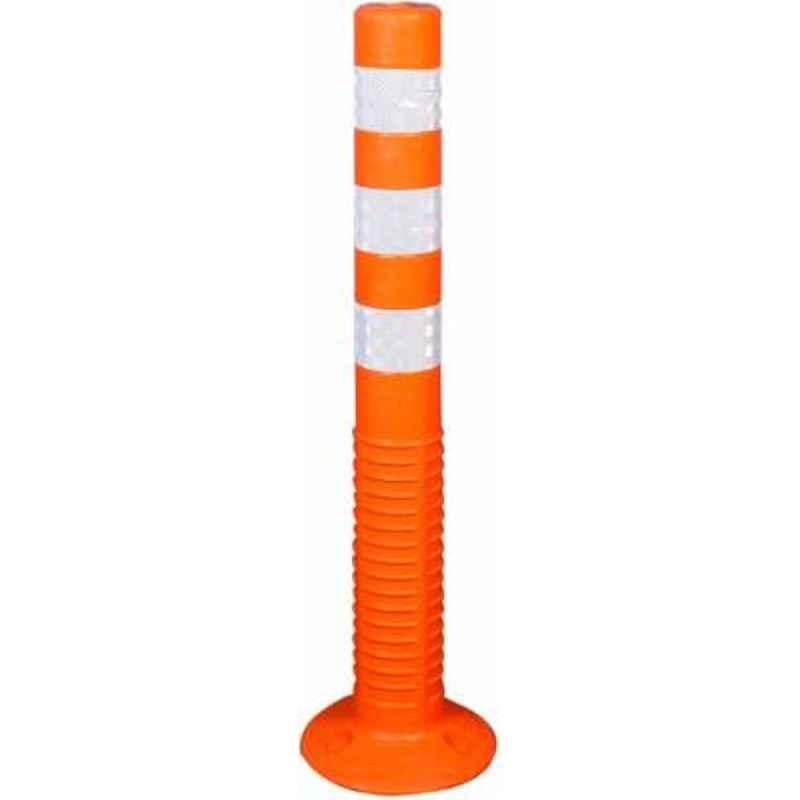 RPES Orange Flexible Spring Parking Post With 3 White Reflective Tapes