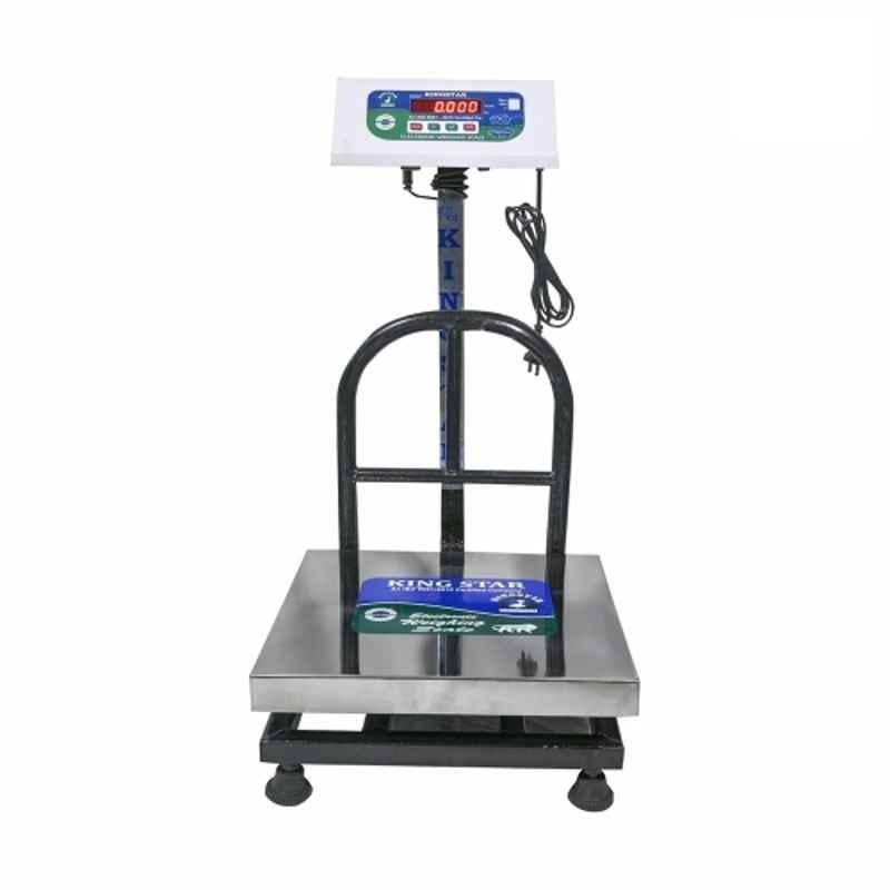 Kingstar 100kg 360x360mm Mild Steel Red LED Backlight Display Weighing Scale