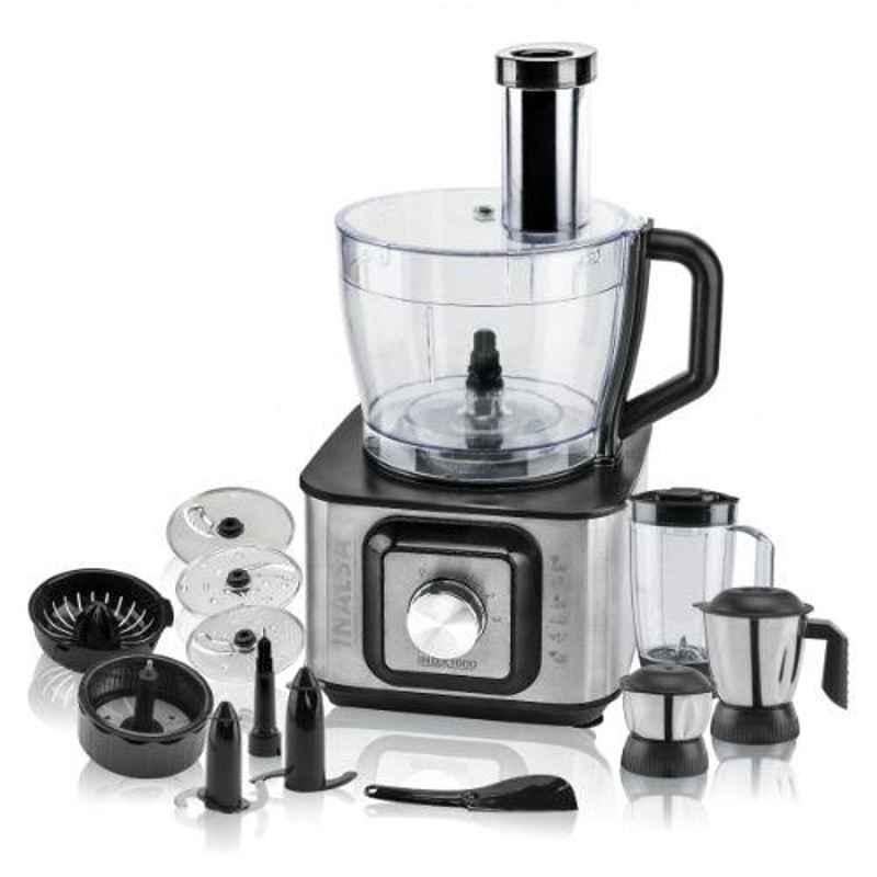 Inalsa Inox 1000 1000W Black Food Processor