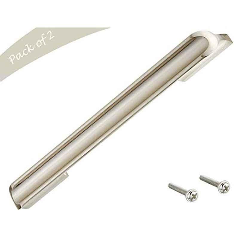 Aquieen 128mm Aluminium Matte Wardrobe Cabinet Pull Handle, KL-724-128 (Pack of 2)