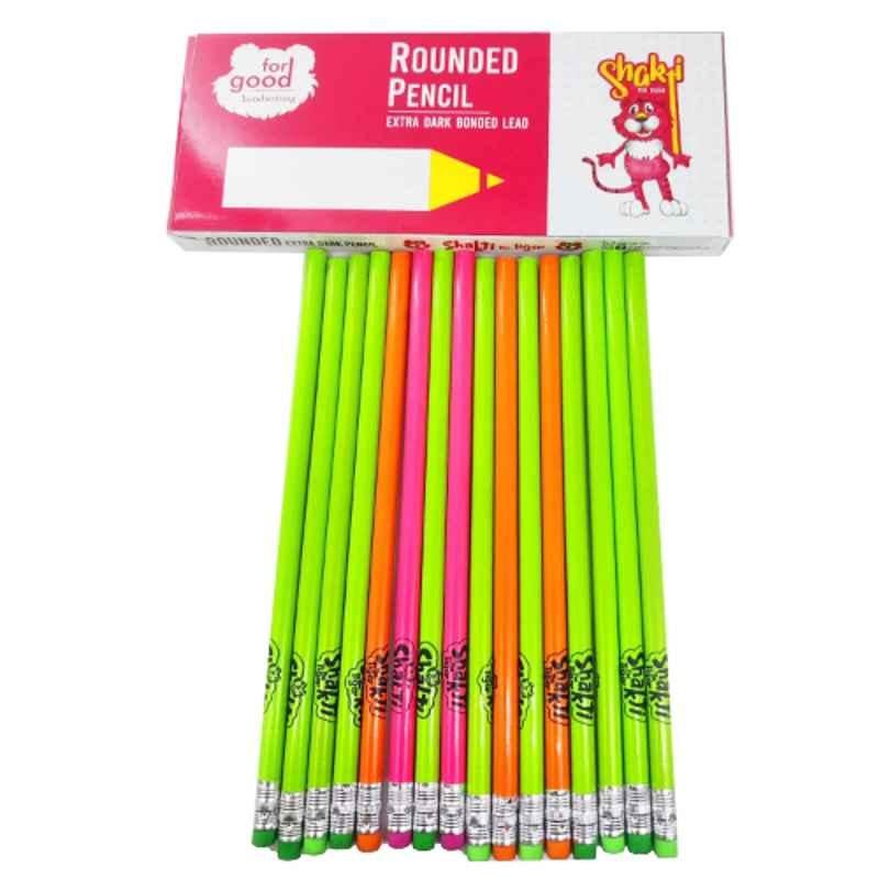 Shakti Super Dark HB2 Wooden Round Pencil, SPRA0200 (Pack of 100)