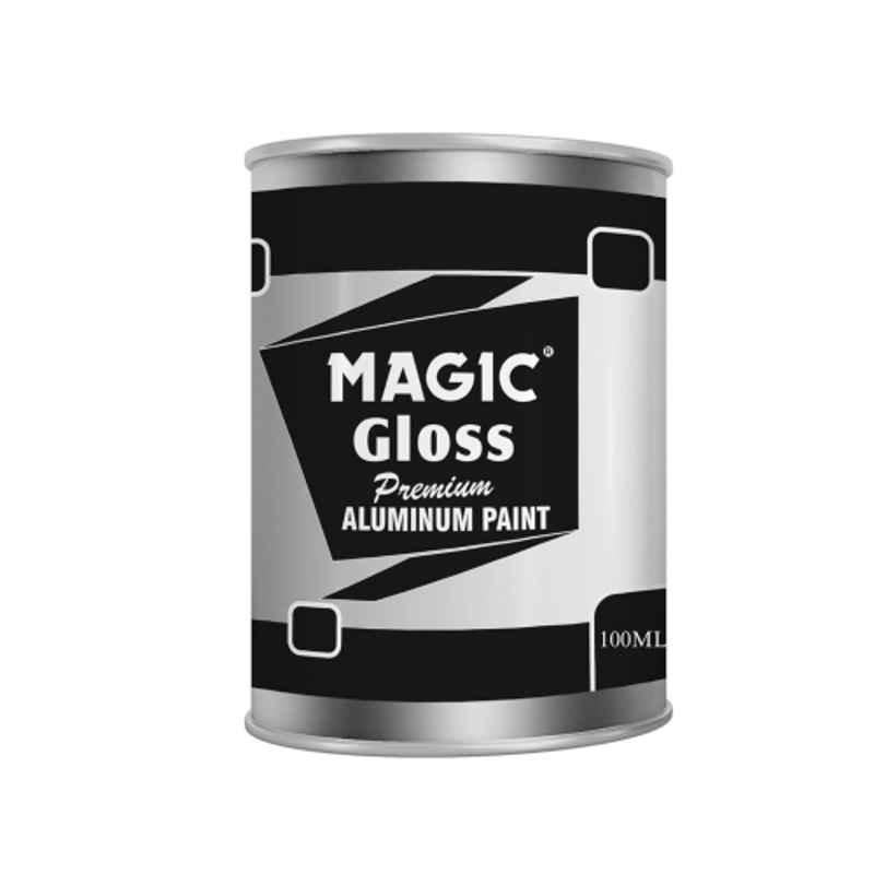 Magic Paints Silvio 100ml Gloss Finish Aluminum Paint for Metal Gates, Windows, Shutters & Machinery