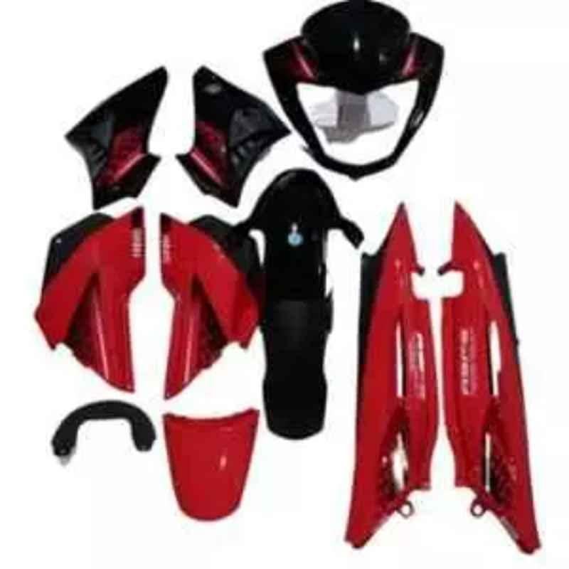 Ultra Black & Sport Red Full Body Kit for Hero Glamour Type 7 Ui62, ULT-319M03