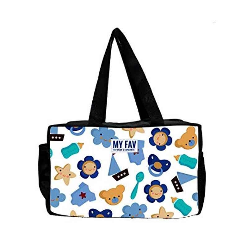 My Fav Cartoon Print Multiutility Diaper Bag with Zipper, MFDB017
