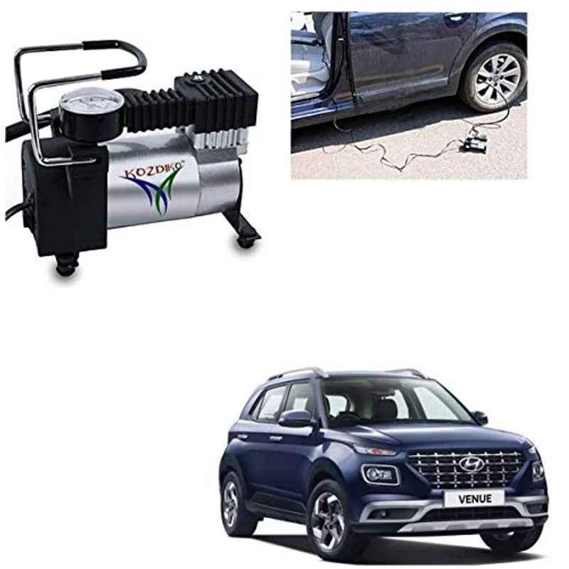 Kozdiko 12V DC Heavy Duty Metal Tyre Inflator for Hyundai Venue New 2019, Tyre_Inflator_D263