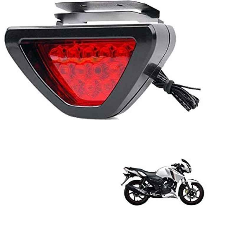 Kozdiko 12 LED Triangle Shape Bike Brake Light with Flash Mode for TVS Apache RTR 160, koz_94773