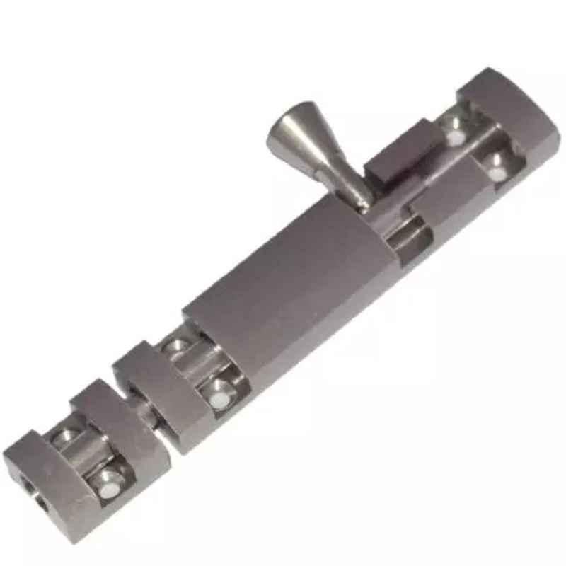 RiseOm 6 inch Xylo Brass Silver Finish Tower Bolt, 8E-HXRS-2TZS