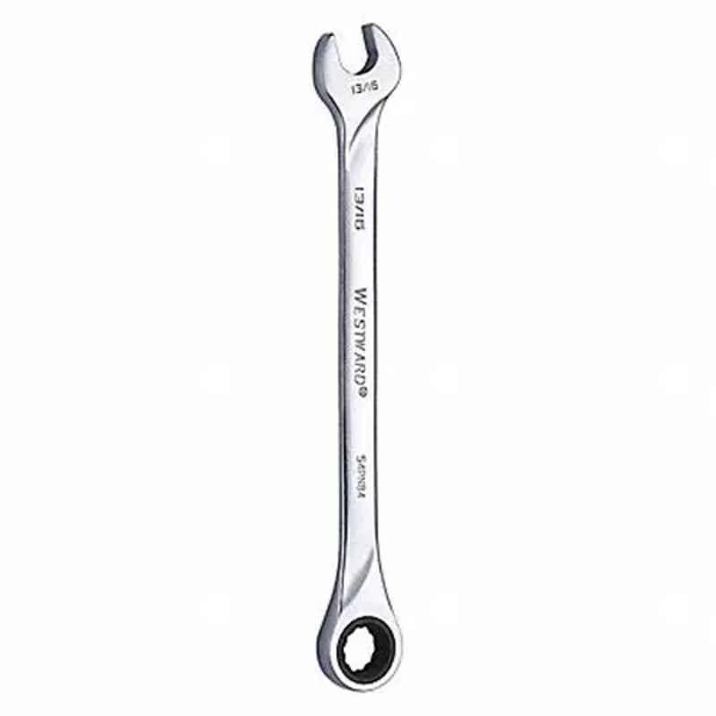 Westward 12-1/2 inch Alloy Steel Chrome Ratchet Wrench, 54PN84