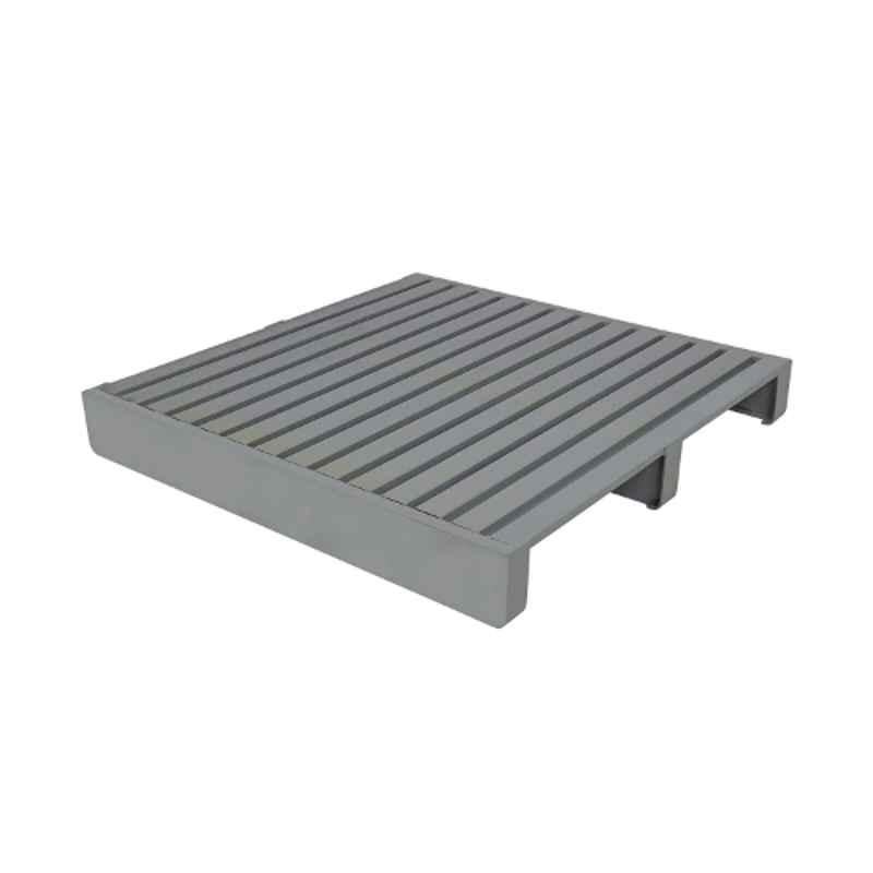 SE 1320X1320X 175mm Mild Steel Corrugated Painted Grey Pallet, SE/Corrugated Pallet/132132175
