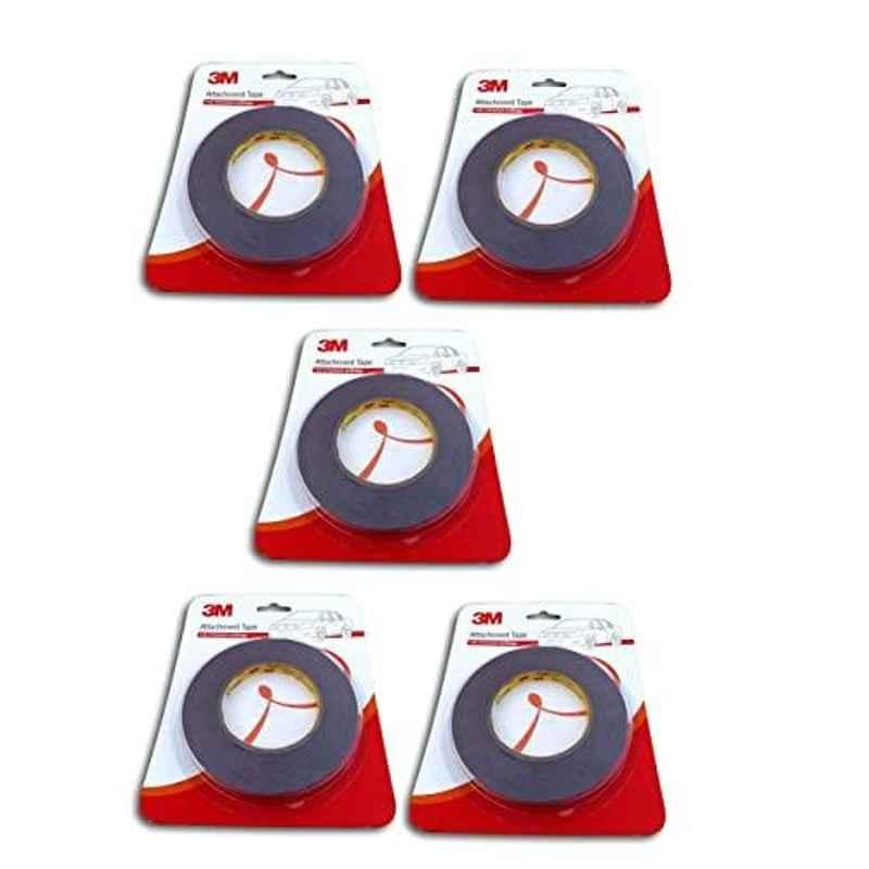 3M Grey 2.4cm 10m Acrylic Foam Attachment Tape (Pack of 5)