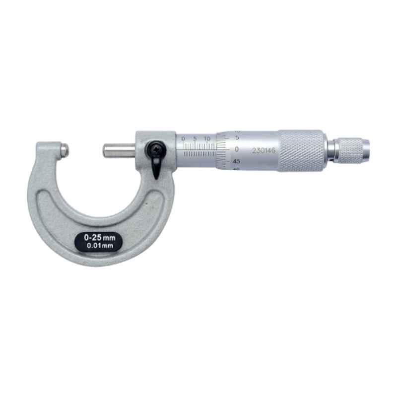 Markvel 0-25mm Stainless Steel Analog Double Ball Tube Micrometer, 201-25D