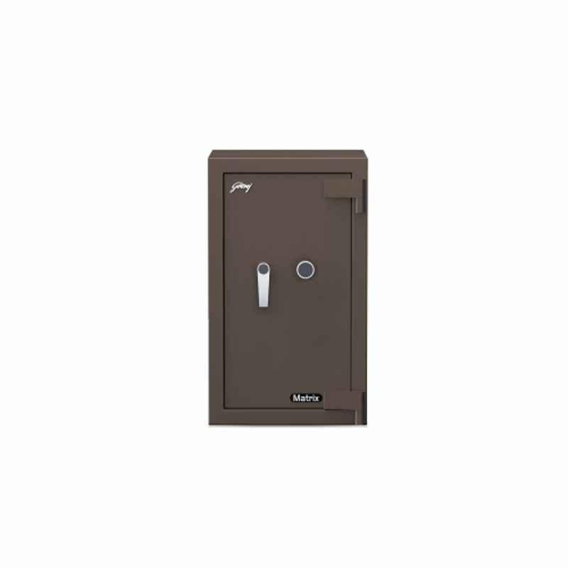 Godrej Matrix 3016 V5 KL 94 Liters Coffee Brown Key Lock Fire Resistant Manual Safe Locker with Internal Shelves (Tijori)