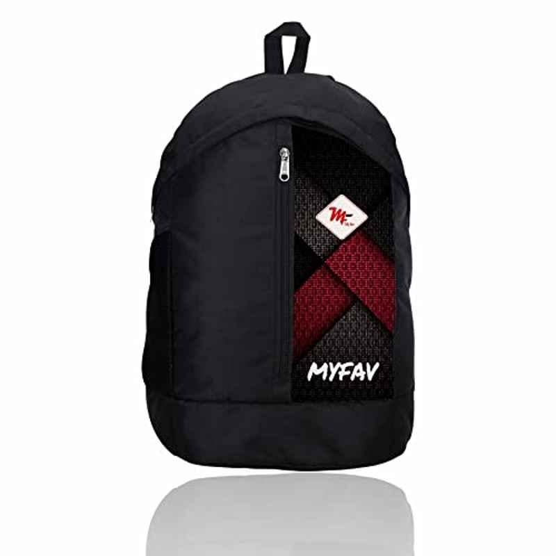 My Fav 25L Polyester Black Laptop Backpack, MFB0123