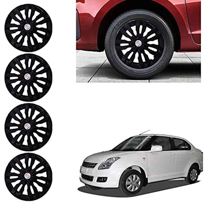 Auto Pearl 4 Pcs 14 inch ABS Black Wheel Cover Set for Maruti Suzuki Swift Dzire T-1