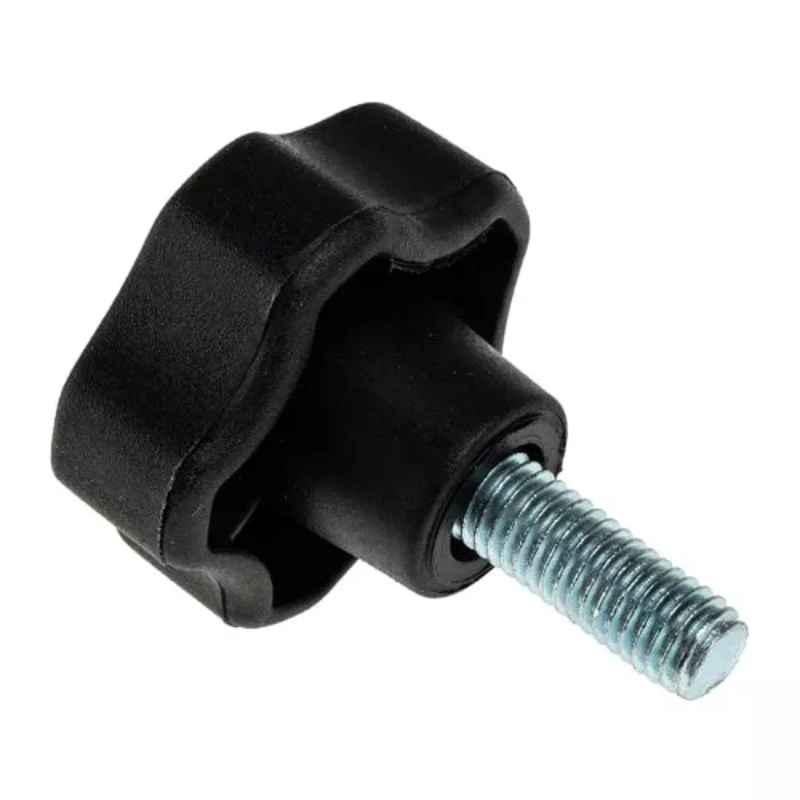 RS Pro M8 Black Multiple Lobes Clamping Knob, 7027576