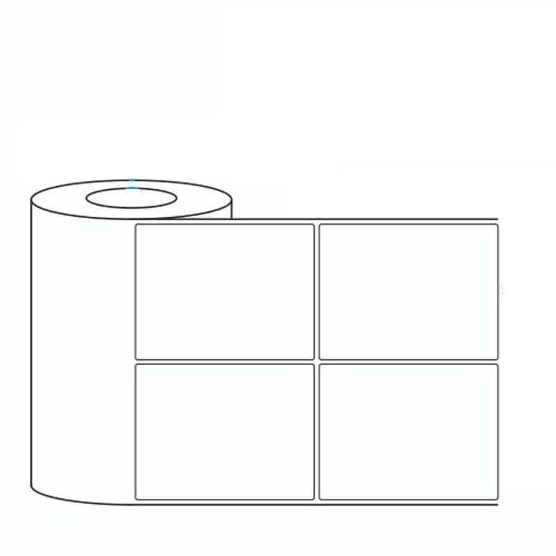 LabelKart 45x60mm Paper White 2UP Chromo Label Roll