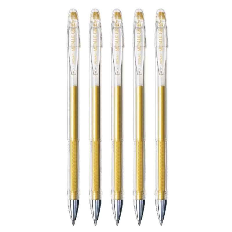 PENAC FX-3 0.8mm Gold Gel Pen, BA1603-15FPO5 (Pack of 5)