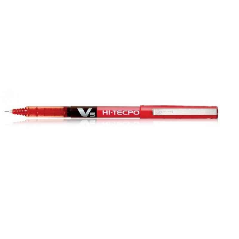 Pilot Hi-Tecpoint V5 Red Pen, 9000019574 (Pack of 12)
