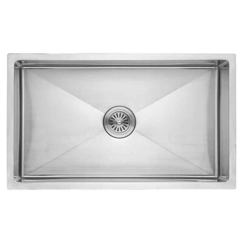 Neelkanth Handmade 765x460mm Stainless Steel Single Bowl Matt Kitchen Sink, NKR-HM10-SB04