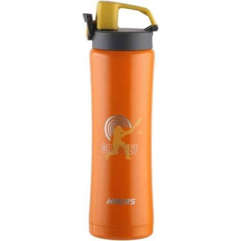 Haers 550ml Stainless Steel Orange Vacuum Sports Bottle, HD-550-8-ORG (Pack of 3)