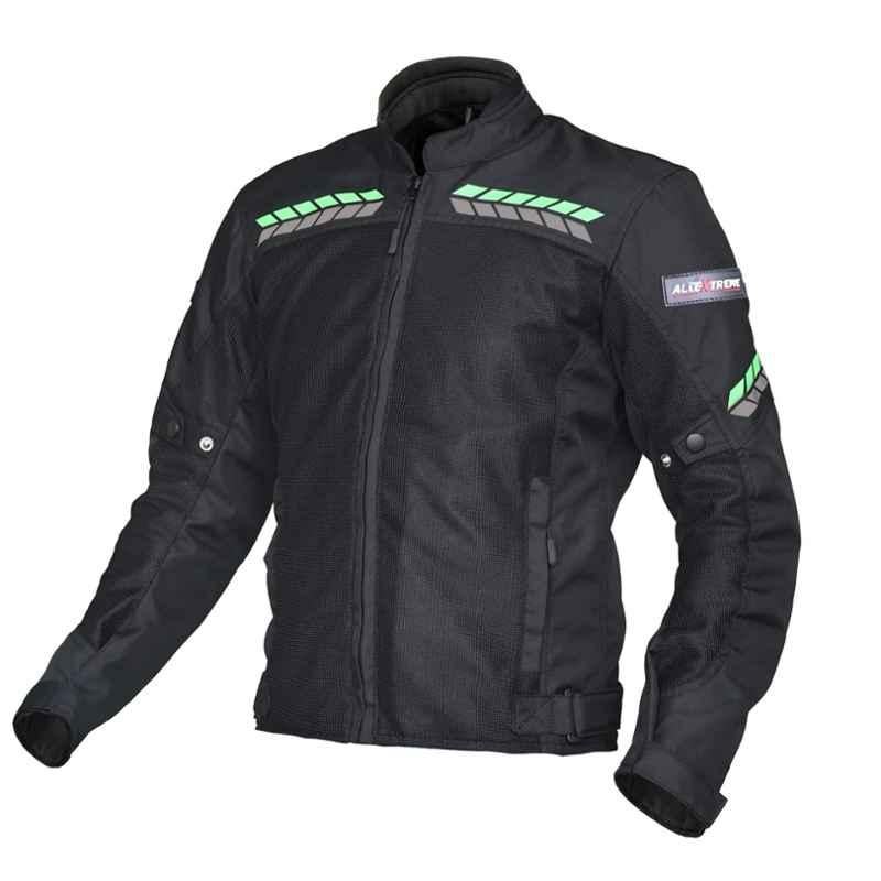 AllExtreme Speedo Polyester Neon Green Bike Riding Jacket, Size: M