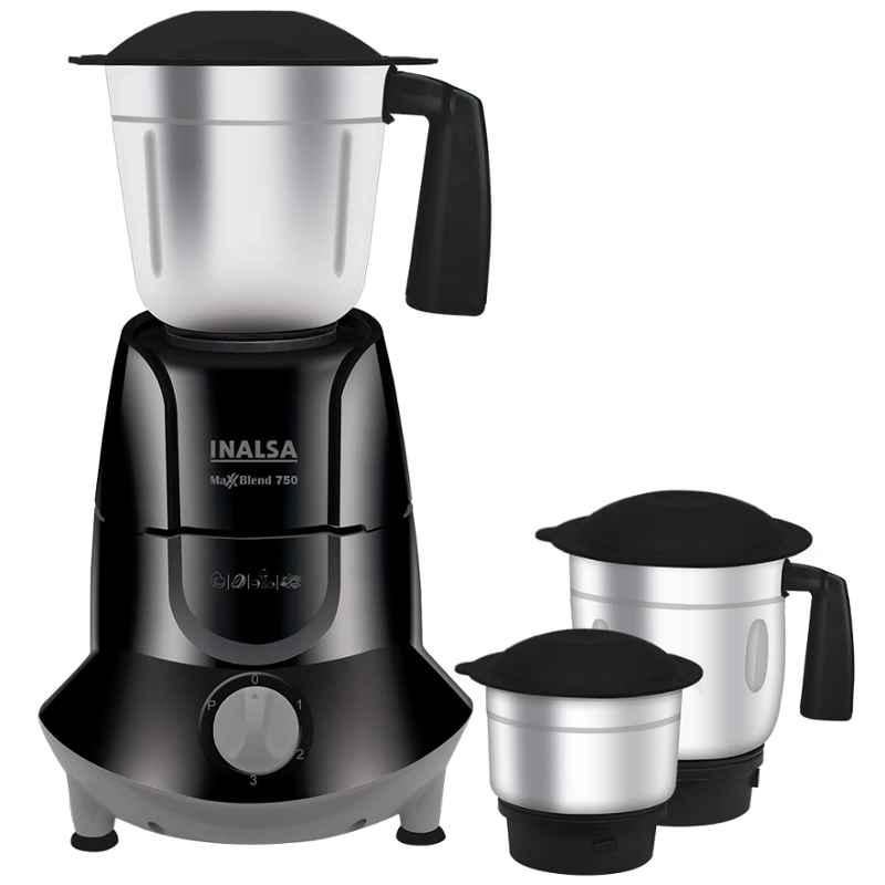 Inalsa MaxxBlend 750 750W ABS Mixer Grinder with 3 Jars, IN90800079