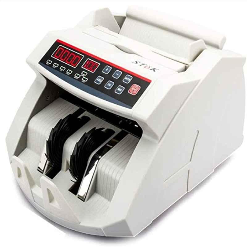 SToK ST-MC01 Note Counting Machine, 300 pcs | LED | UV, MG, IR| 1000 Notes/Min, Fake Note Detection, White