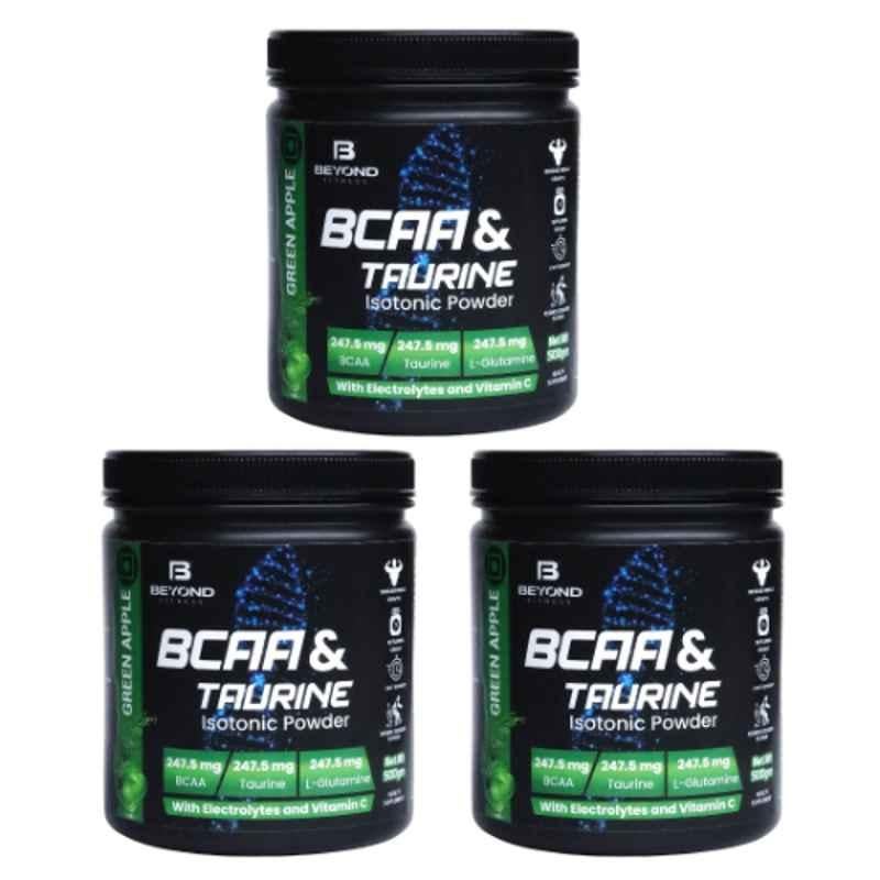 Beyond Fitness 3 Pcs BCAA & Taurine Isotonic Powder Set with 1.5 Gallon Bottle