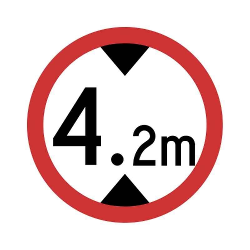 Ladwa 600mm Aluminium Red & White Circle Height Limit Mandatory Retro Reflective Road Signage, LSI-MCSB-600mm-NE