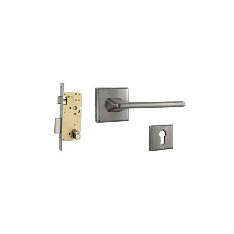 Plaza Spin Rose Stainless Steel Finish Handle with 250mm Pin Cylinder Mortice Lock & 3 Keys