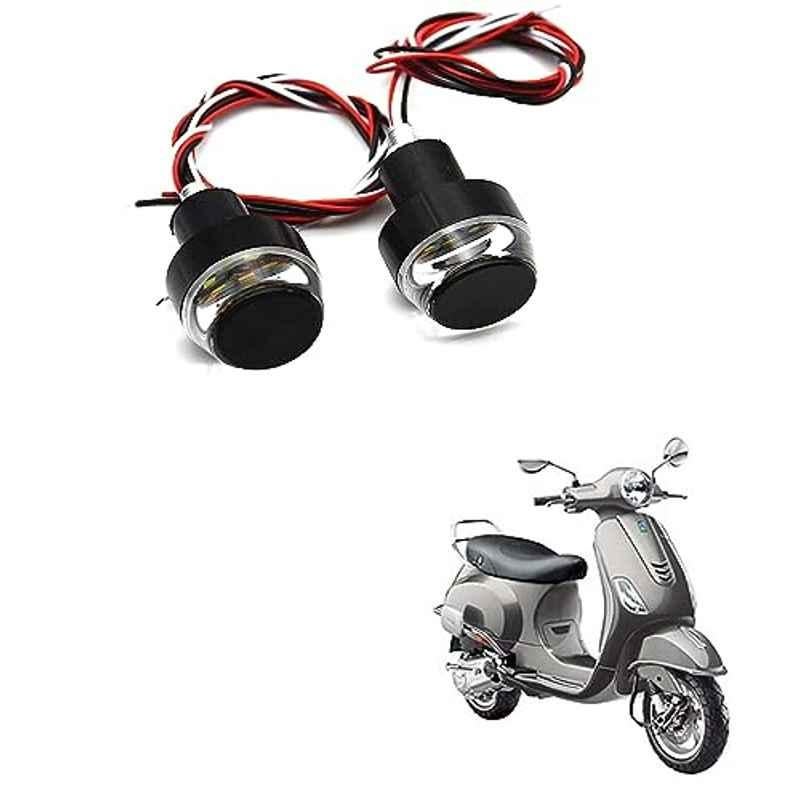 Kozdiko 2 Pcs Dual Colour Motorcycle LED Indicator Turn Signal Handle Bar Light Set for Vespa 125