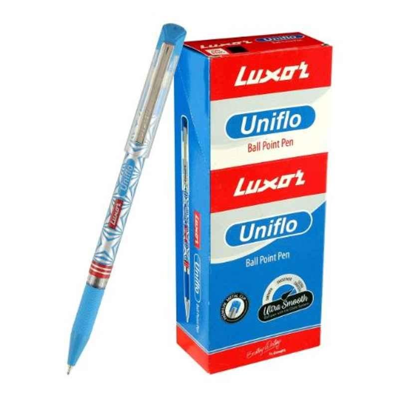 Luxor UNIFLO 20 Pieces Blue Ball Pen Box
