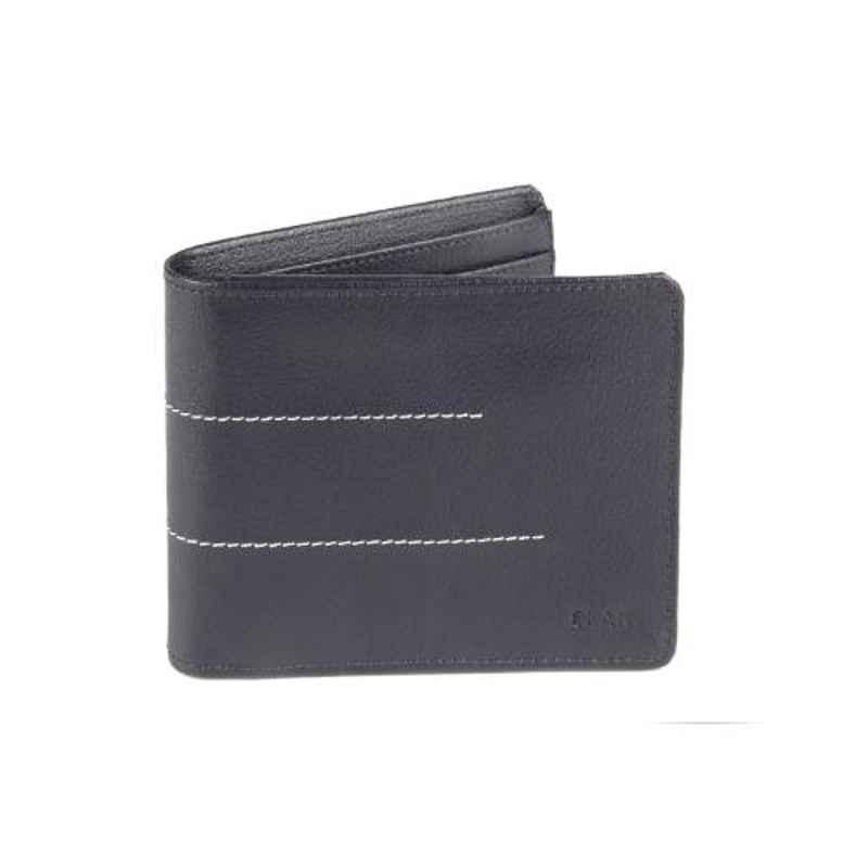 Elan 11x2.7x9cm 12 Slots Blue Bifold Card Wallet with Flap, EFW-5106-BU