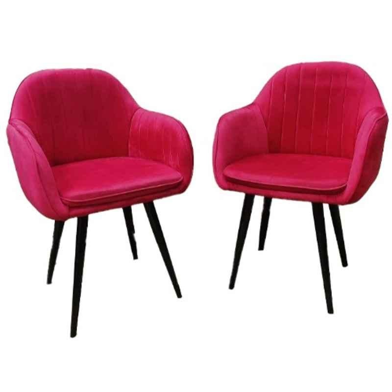 Modern India Seating Red Velvet Dining Chair, MISPC15