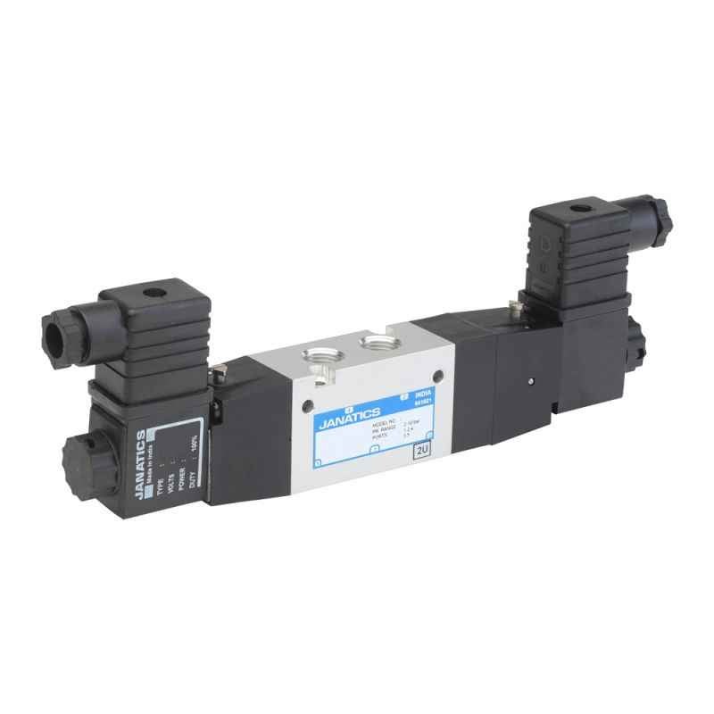 Janatics 5/3 Type G1/4 Solenoid Spring Centered Valve, DS275SC61-W