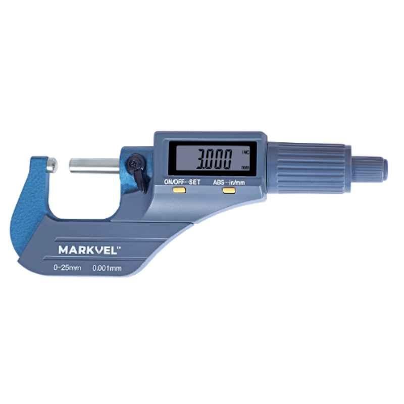 Markvel 0-25mm Stainless Steel Digimatic Double Ball Tube Micrometer, 220-25D