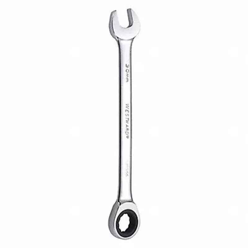 Westward 15-3/4 inch Alloy Steel Chrome Ratchet Wrench, 54PN66