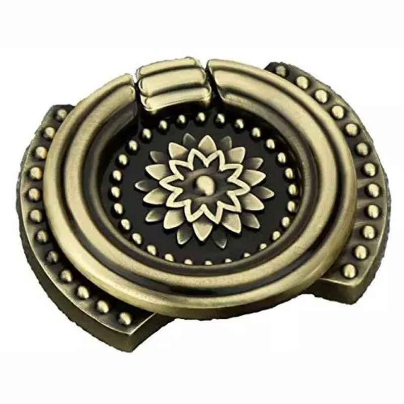 RiseOm G4-1OIQ-KI7S 66mm Zinc Alloy Antique Finish Cabinet Door Puller Kadi (Pack of 2)