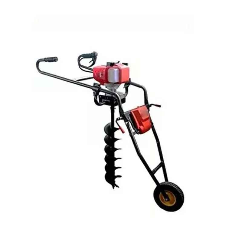 Shwarya 63CC Iron & Plastic Wheel Type Earth Auger without Drill Bit, 1230799