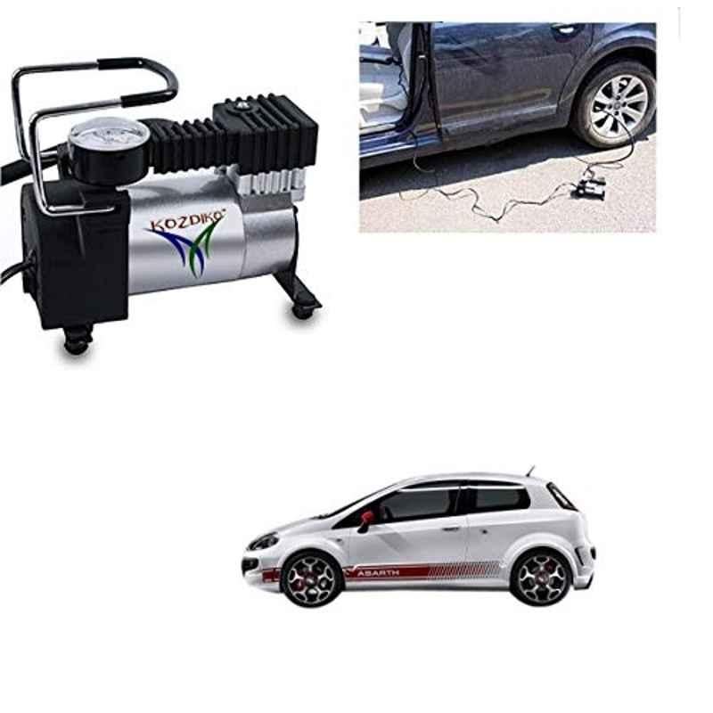 Kozdiko 12V DC Heavy Duty Metal Tyre Inflator for Fiat Abarth, Tyre_Inflator_D183