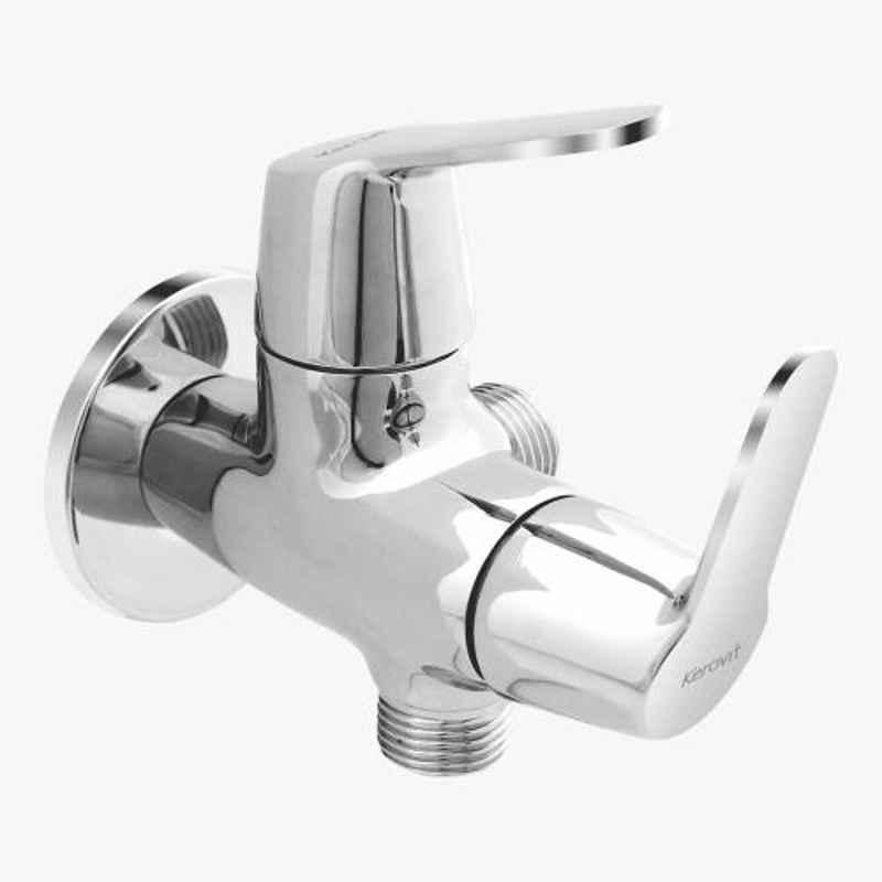 Kerovit Joy Silver Chrome Finish 2 Way Angular Valve with Flange, KB1511040