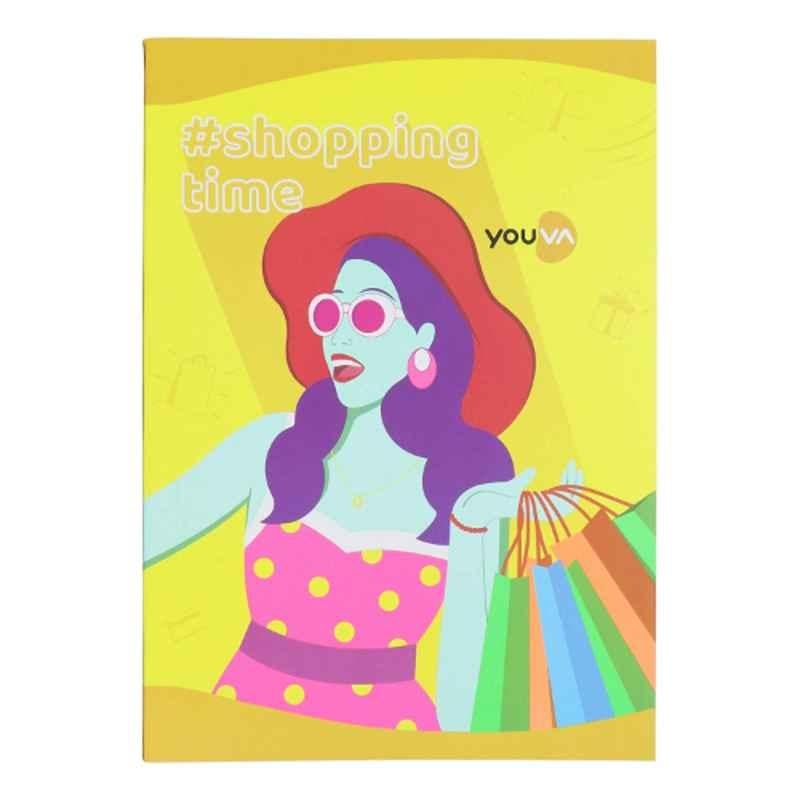 Navneet Trendy Youva Regular Size 172 Pages Assorted Design Soft Bound Unruled Long Notebook, 23460 (Pack of 12)